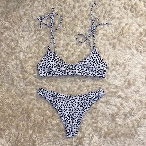 polka dot swimsuit